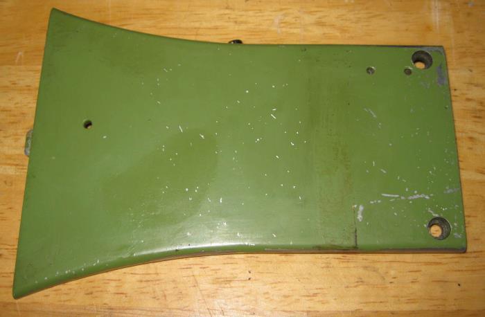 1952 Elna Supermatic Bed Cover Plate Green w/ Mounting Screws - $10.00