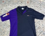 FedEx Freight Shirt Men Size Large Black Purple Employee Stan Herman Pol... - $21.78