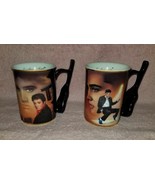 2 Bradford Editions Elvis Presley Greatest Hits Mug Blue Suede Shoes Hea... - £36.39 GBP
