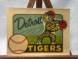 1950&#39;s Detroit Tigers Baseball Goldfarb Novelty Co. Automobile Luggage Transfer - £78.41 GBP