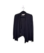 ANN TAYLOR LOFT Petites Size SP Black Waterfall Cardigan Sweater Merino ... - £17.00 GBP