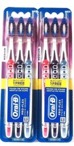 2 Packages Oral-B Pro-Flex Stain Eraser Gum Gentle Medium 3 Count Toothbrushes - £21.96 GBP