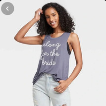 NWT Grayson Thread Women&#39;s &quot;Along For The Bride&quot; Tank Top, Gray, 2X - £7.06 GBP