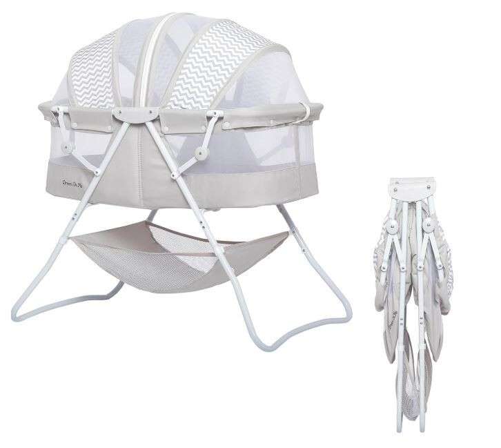 Dream On Me Karley Bassinet- Cool Grey, Lightweight Portable Baby Crib (... - $41.99