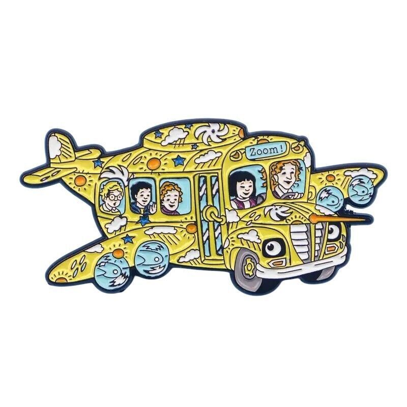 Enamel Magic School Bus Hat Lapel Pin - New