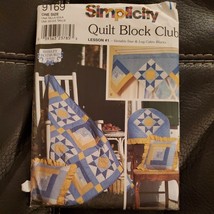 Simplicity 9169 Quilt Block Club Log Cabin Variable Star Blocks Uncut FF Pillows - £7.61 GBP