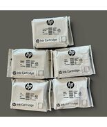 5- HP 745 F9J89A,F9J90A, F9J92A,F9J93A F9J94A Black Photo Yellow Magenta Red - $52.25