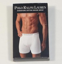 Ralph Lauren Blue Signature Cotton Boxer Brief Mens New in Package - £19.91 GBP