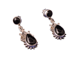 Argento Sterling Onice Gemma a Mano Donna Etnico Earring&#39;s Matrimonio Gift&#39;s - £28.00 GBP
