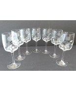 (7) Vintage TOSCANY Etched Floral Water Goblets 7.5&quot; - TOY13 Pattern Rom... - £47.69 GBP