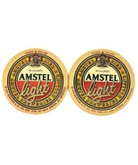 Vintage Amstel Light Beer Holland Beer Coasters 1972 Set Of 2 - $8.99
