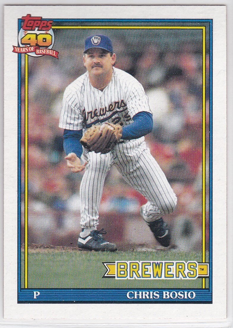 M) 1991 Topps Baseball Trading Card - Chris Bosio #217 - $1.97
