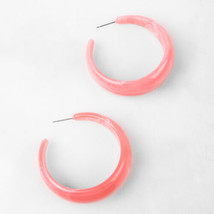 Plunder Earrings (New) Arlie - Pink Hoops - 2&quot; - (PPE1821) - £12.79 GBP