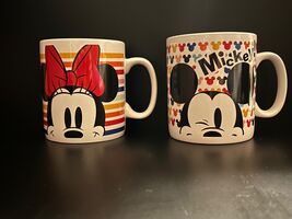 Disney Mickey &amp; Minnie Mouse Jumbo Coffee Mugs  Rainbow Set Ceramic 20 O... - $22.99