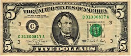 Lincoln 1988A -  $5 Bill - Philadelphia, Pennsylvania (C) - £7.08 GBP