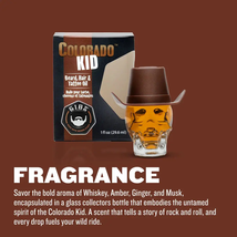 Gibs Colorado Kid Beard, Hair & Tattoo Oil in Glass Skull 1 fl oz. image 5