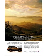 1995 Chrysler Jeep Full Page Print Ad Original Sunset Over Mountains u - $18.99
