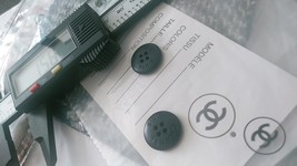 Chanel Button Single Black Flat 4 hole 16 mm - $17.00
