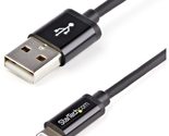 StarTech.com 1m (3ft) Black Apple 8-pin Lightning Connector to USB Cable... - $28.59
