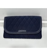 Vera Bradley Wristlet Wallet Classic Navy RFID Microfiber Trimmed New NWT - €30,91 EUR
