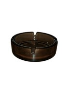Vintage Brown Amber Glass Round Cigar Ashtray Mid Century 8 inch made in... - $20.84 CAD