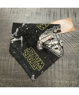 Dog Bandana Slide On Collar Elastic Band Star Wars Spaceship Black Small... - $8.10 CAD