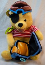 Walt Disney Store Pirate Winnie The Pooh Bear W/ Chest 11&quot; Plush Stuffed Animal - £15.50 GBP