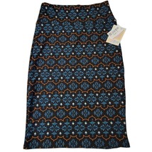 LuLaRoe Cassie Women Skirt Size S Black Midi Stretch Whimygoth Floral Tu... - $14.40