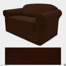 Stretch Form Fit - 2 Pc Slipcovers Set , Sofa + Loveseat Covers - Brown Color - £31.32 GBP
