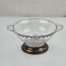 Candlewick bowl by Imperial Glass; with Sterling Silver Base Etched Bead... - $34.65