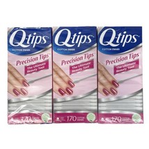 Lot of 3 Q Tips Precision 100% Pure Cotton Swabs 510 total Manicure Nail Tool  - £31.91 GBP