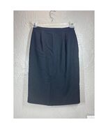 Talbots Womens 100% Wool Black Midi Skirt Pleated Straight Preppy Size 6... - $29.95