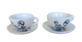 Vintage set of 2 children's porcelain teacups ft. little girl with doll ... - $14.99