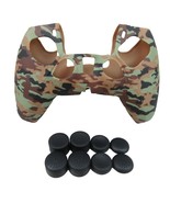 For PS5 Controller Silicone Grip Green Brown Camo Cover + (8) Analog Thu... - €8,09 EUR