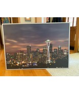 IKEA Seattle Space Needle Photo Canvas &amp; Aluminum Frame Large Picture Ar... - $74.24