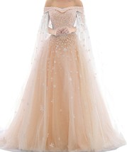 Kivary Off Shoulder Lace Beaded Long A Line Formal Prom Dresses Evening Gowns Pe - $277.19