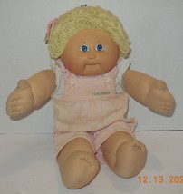 1985 Coleco Cabbage Patch Doll Girl Blonde Hair Blue Eyes Xavier Roberts VTG - £39.22 GBP
