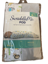 NIP SwaddleMe Pod Zip Up Compression Swaddle Stage 1 Newborn Pack of 2 - £22.82 GBP