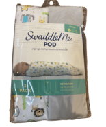 NIP SwaddleMe Pod Zip Up Compression Swaddle Stage 1 Newborn Pack of 2 - £22.72 GBP