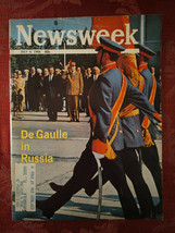 Newsweek Magazine July Jul 4 1966 7/4/66 France Charles De Gaulle In Russia - $8.64