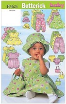 BUTTERICK PATTERNS B5624 Infants&#39; Dress, Jumper, Romper, Jumpsuit, Panti... - £21.99 GBP