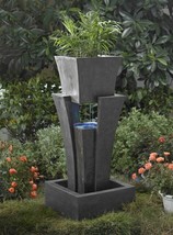 Jeco FCL048 Raining Water Fountain With Planter With Led Light - £285.08 GBP