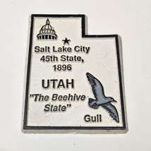Vintage Salt Lake City Utah Fridge Magnet Rubber The Beehive State - £9.98 GBP
