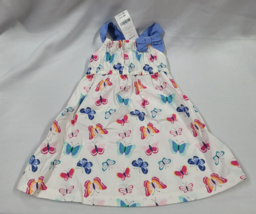 Vintage Gymboree Baby Girl Dress Summer Butterfly Blue White Purple 6-12... - £15.79 GBP