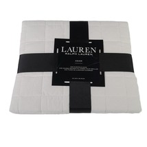 Ralph Lauren European Sham ASHER White 100% Cotton 26 X 26 in /66 X 66 cm - £63.20 GBP