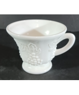Milk Glass Footed Tea Cup Indiana Glass Colony Harvest Grape White - €5,08 EUR