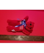 Toy Holiday Plush Red Teddy Bear Patriotic Stuffed Animal US Flag Fourth... - £4.49 GBP