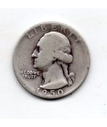 1950 D Washington Quarter - Silver - Moderate Wear - $9.99