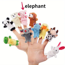 Plush Animal Finger Puppet - New - Elephant - $8.99