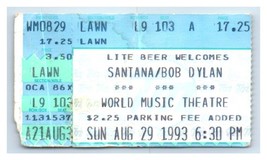 Bob Dylan Santana Concert Ticket Stub August 29 1993 Chicago Illinois - £19.73 GBP